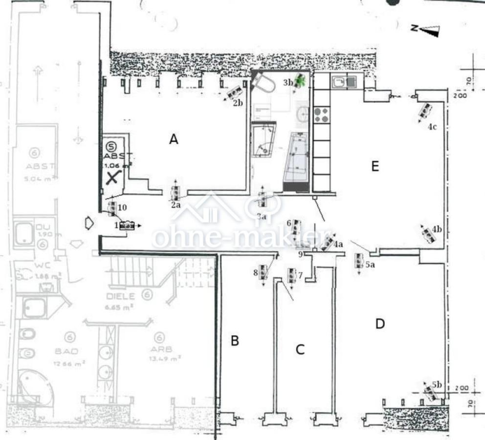 Grundriss mit Bild-Lokationen