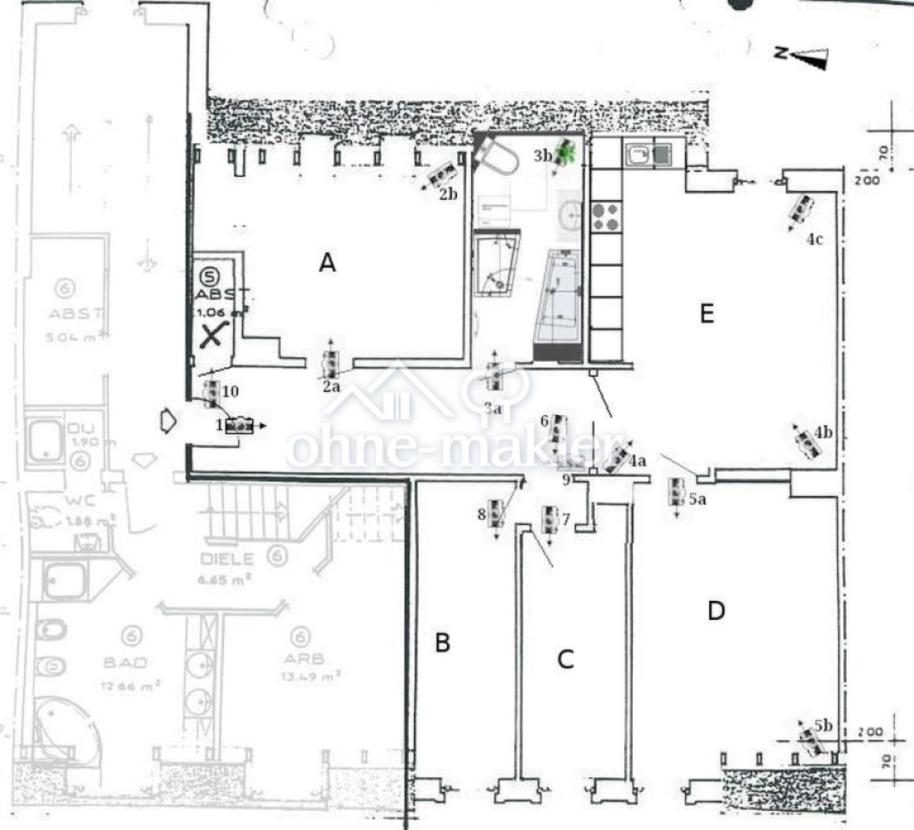 Grundriss mit Bild-Lokationen