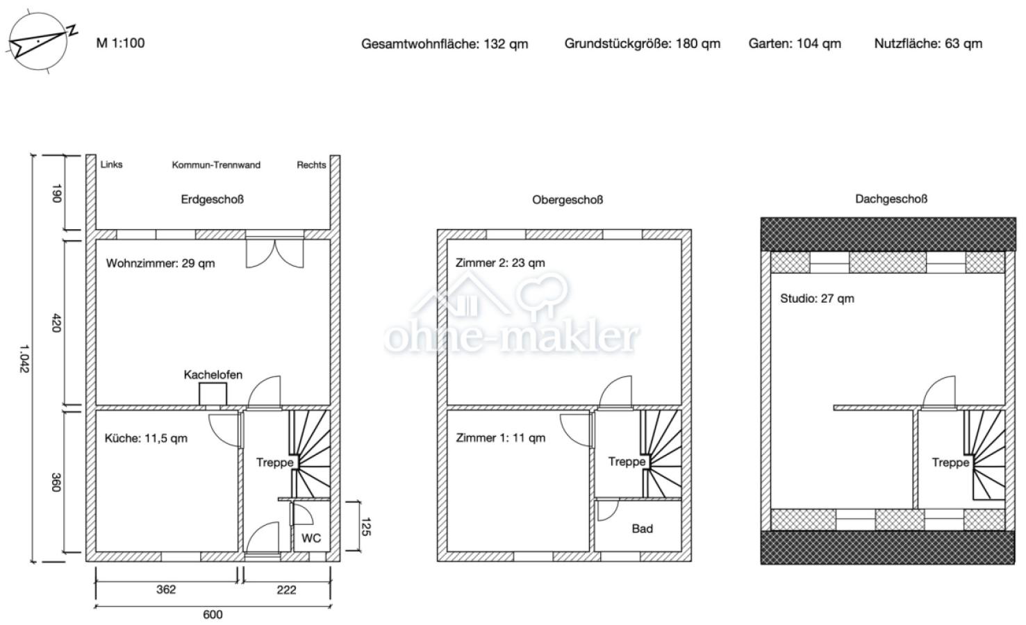 Grundriss aktuell: ca. Maße