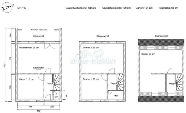 Grundriss aktuell: ca. Maße
