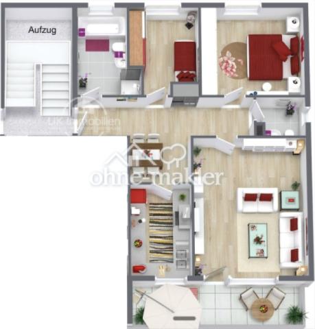 Grundriss der Wohnung