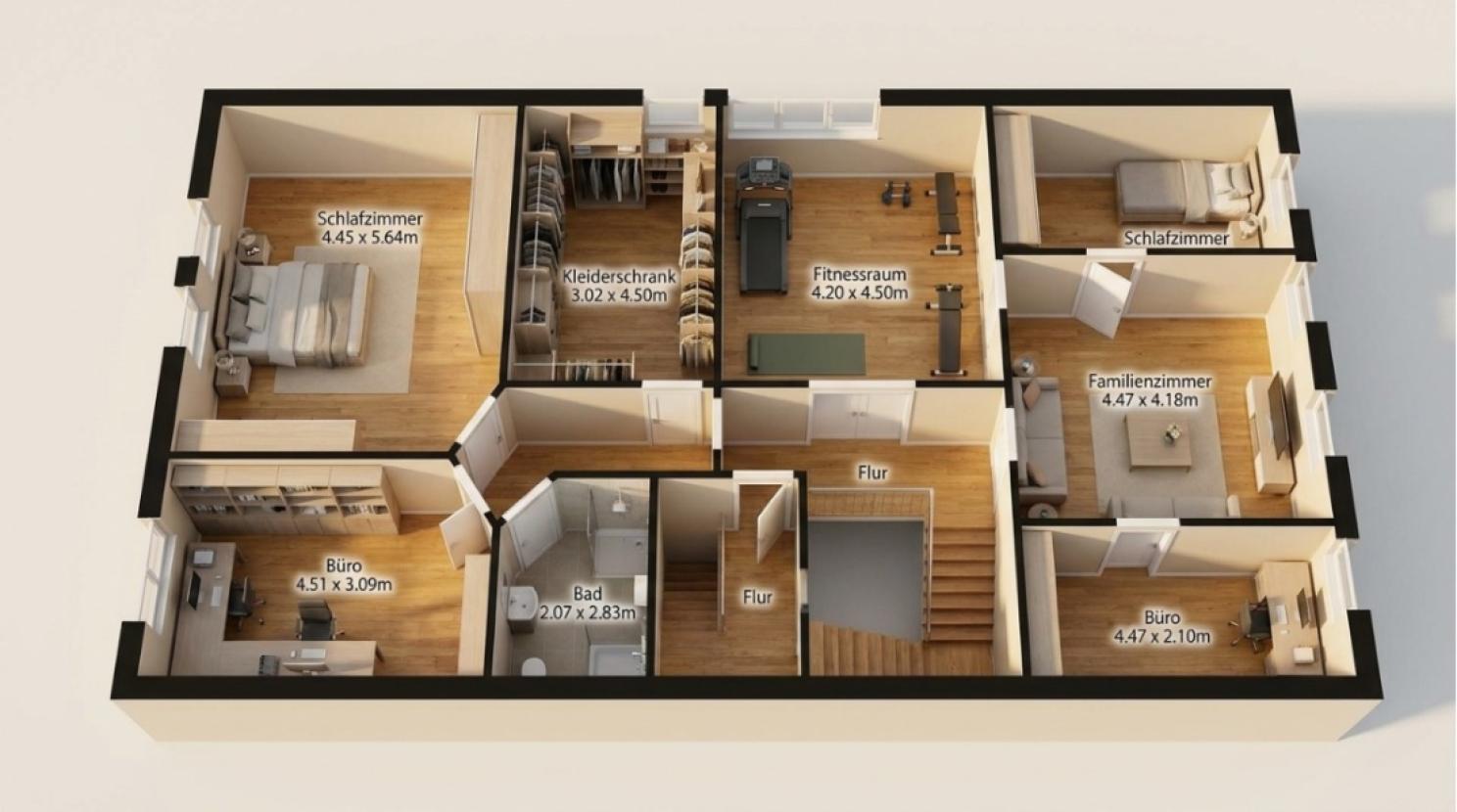 3D Grundriss OG