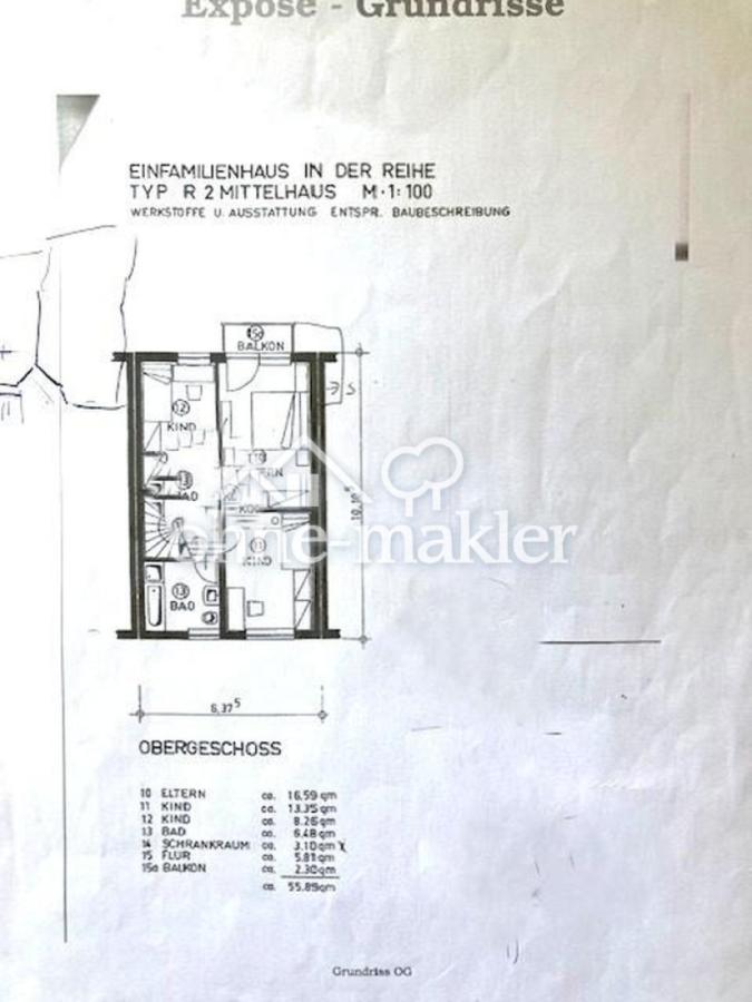 Grundriss Obergeschoss 