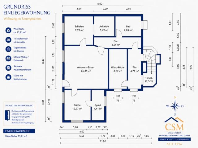 Grundriss Einliegerwohnung