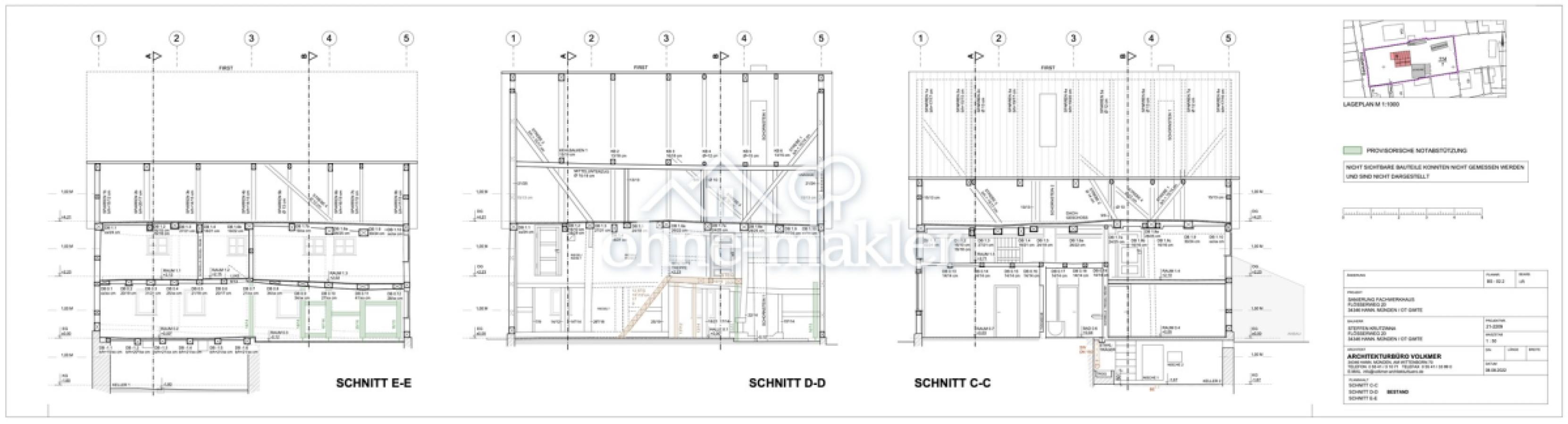 Wohnhaus Schnitte C,D