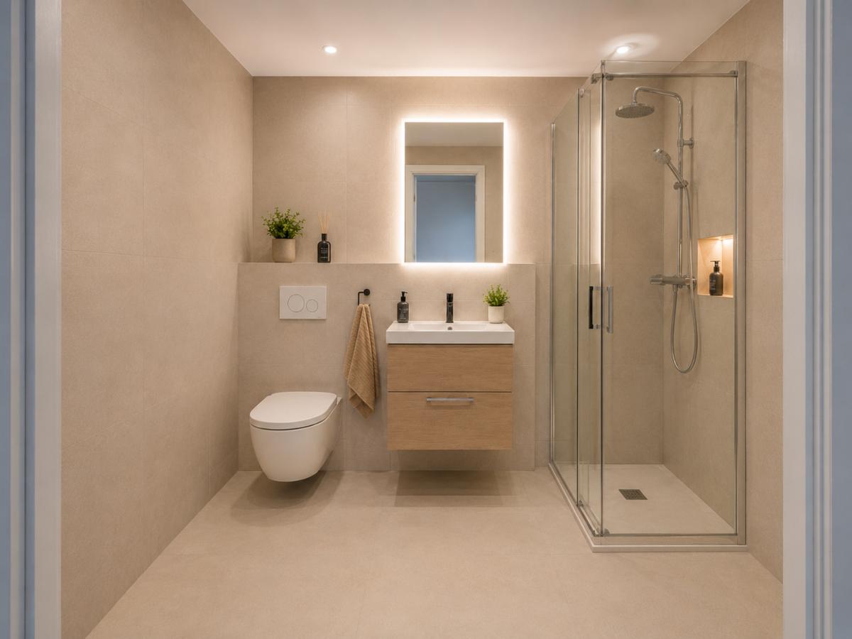 Gäste-WC mit Dusche  - Visualisierung