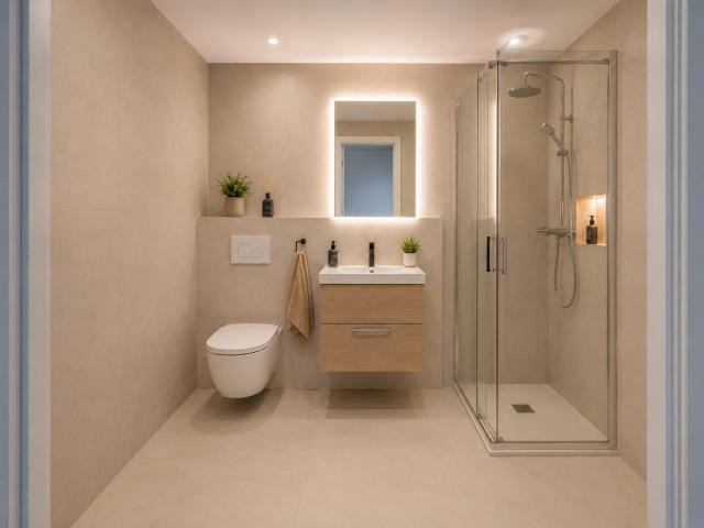 Gäste-WC mit Dusche  - Visualisierung