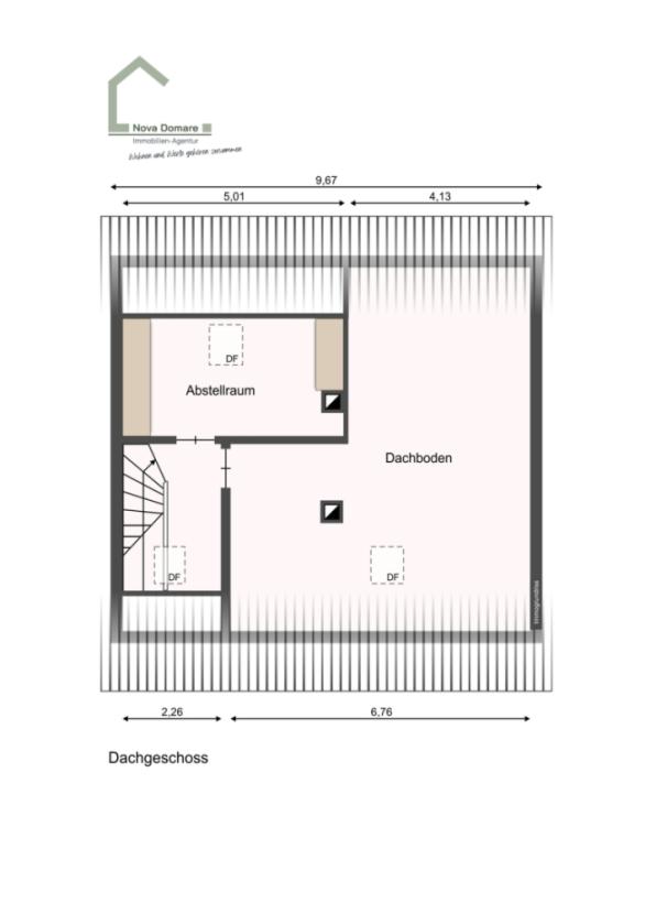 Grundriss Dachboden - Ausbaupotenzial