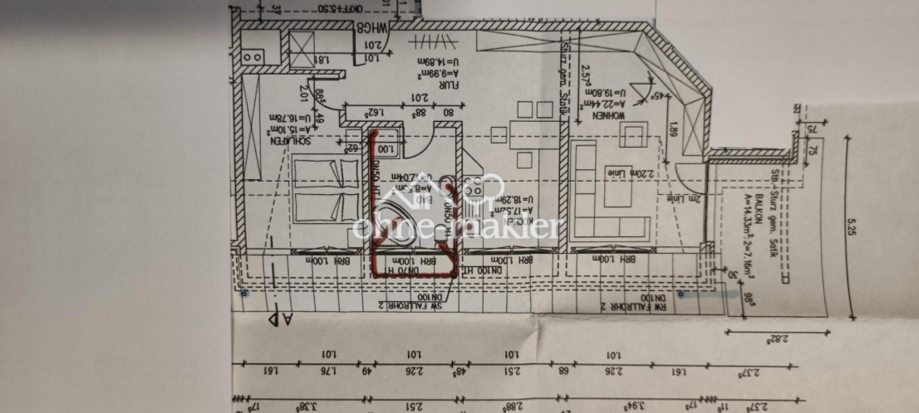 Grundriss der DG-Wohnung