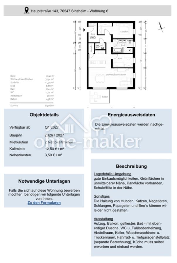 Beschreibung Wohnung W6