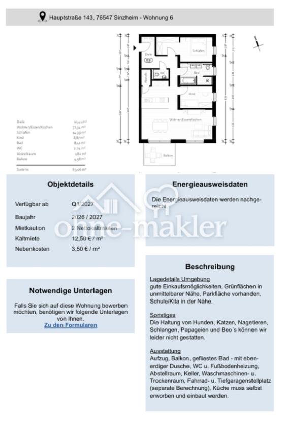 Beschreibung Wohnung W6