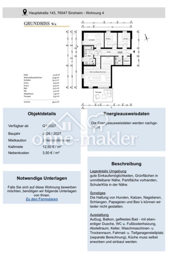 Beschreibung Wohnung W4
