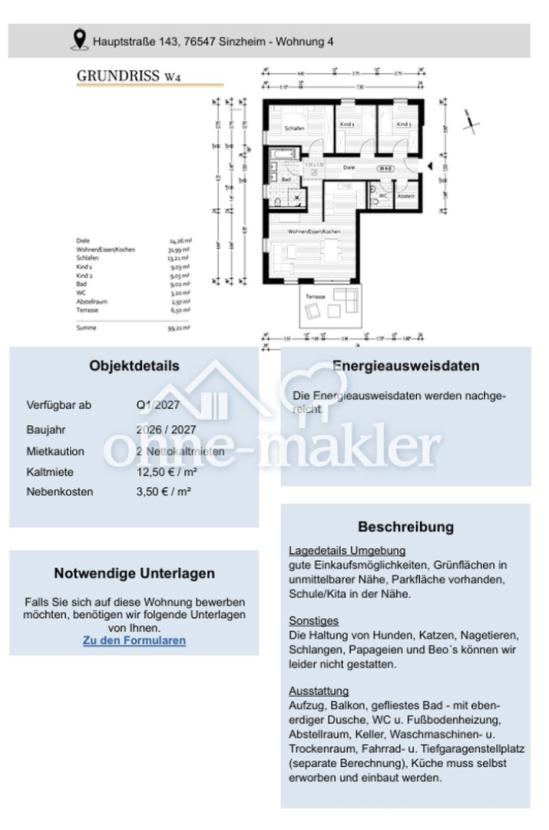 Beschreibung Wohnung W4