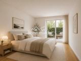 Schlafzimmer mit Gartenblick