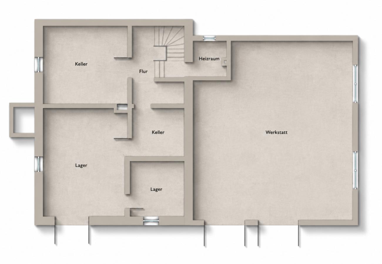 Grundriss Keller/Gewerbe