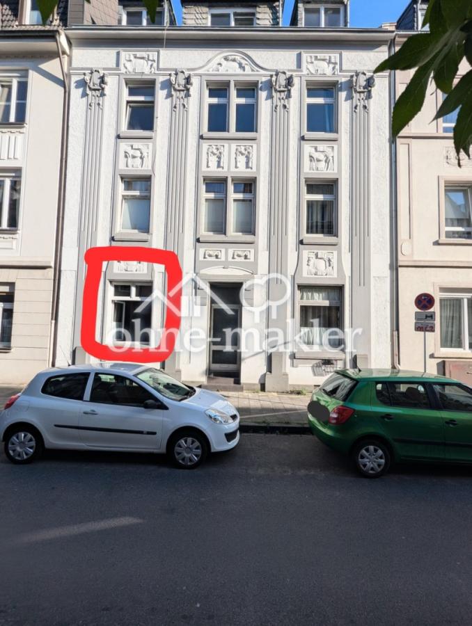 Straßenblick mit Stukfassade