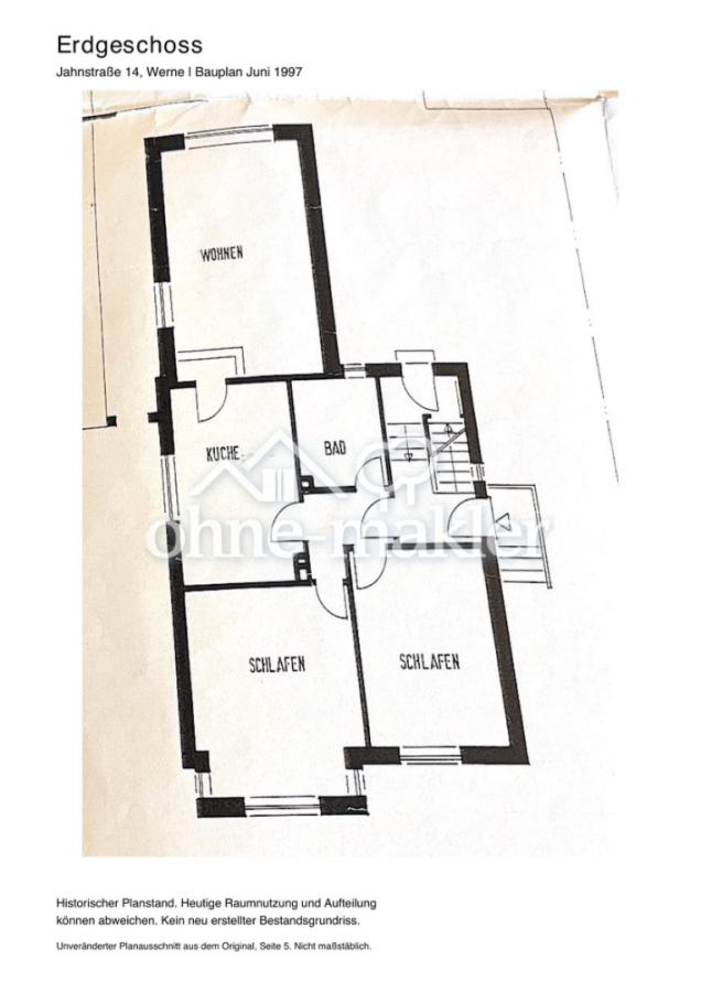 Erdgeschoss – Bauplan 1997