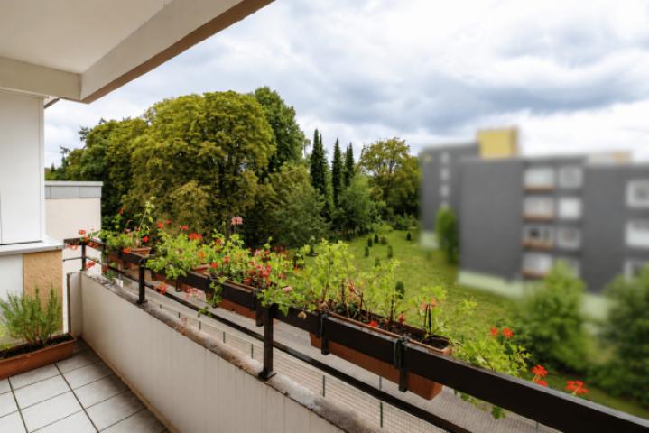Blick aus dem Balkon