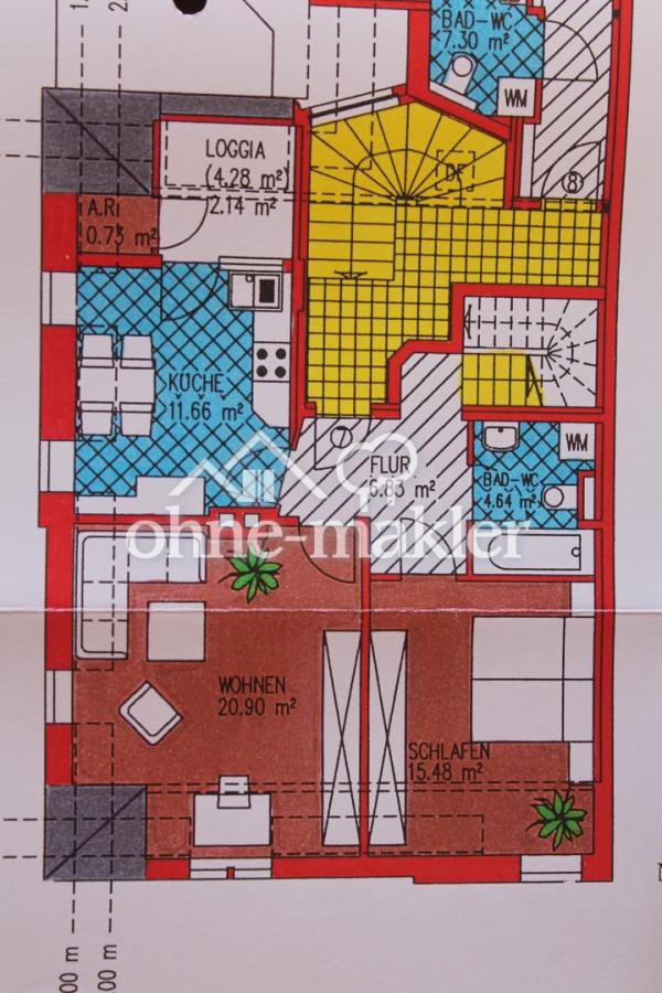 Grundriss oben WE7