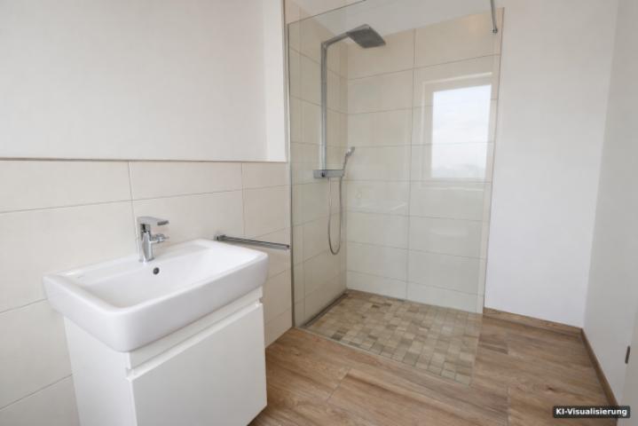 KI-Visualisierung – Bad mit Walk-in-Dusche