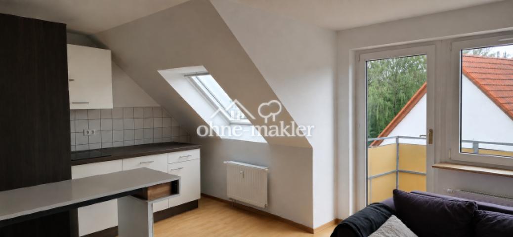 Wohnzimmer mit offener Küche