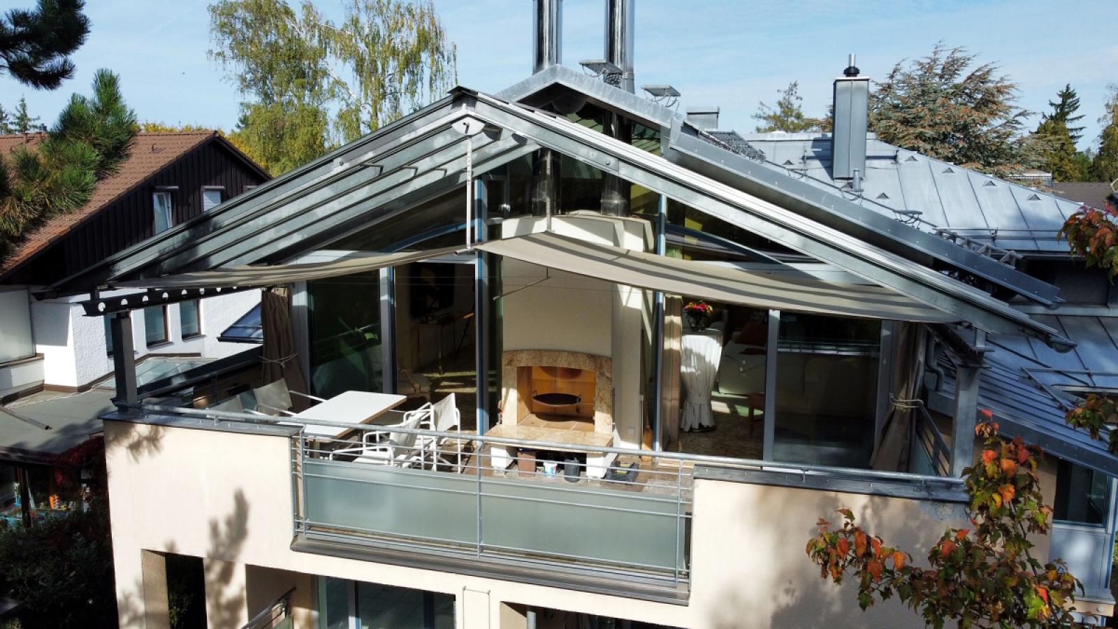 Dachgeschoss – Südterrasse im Überblick