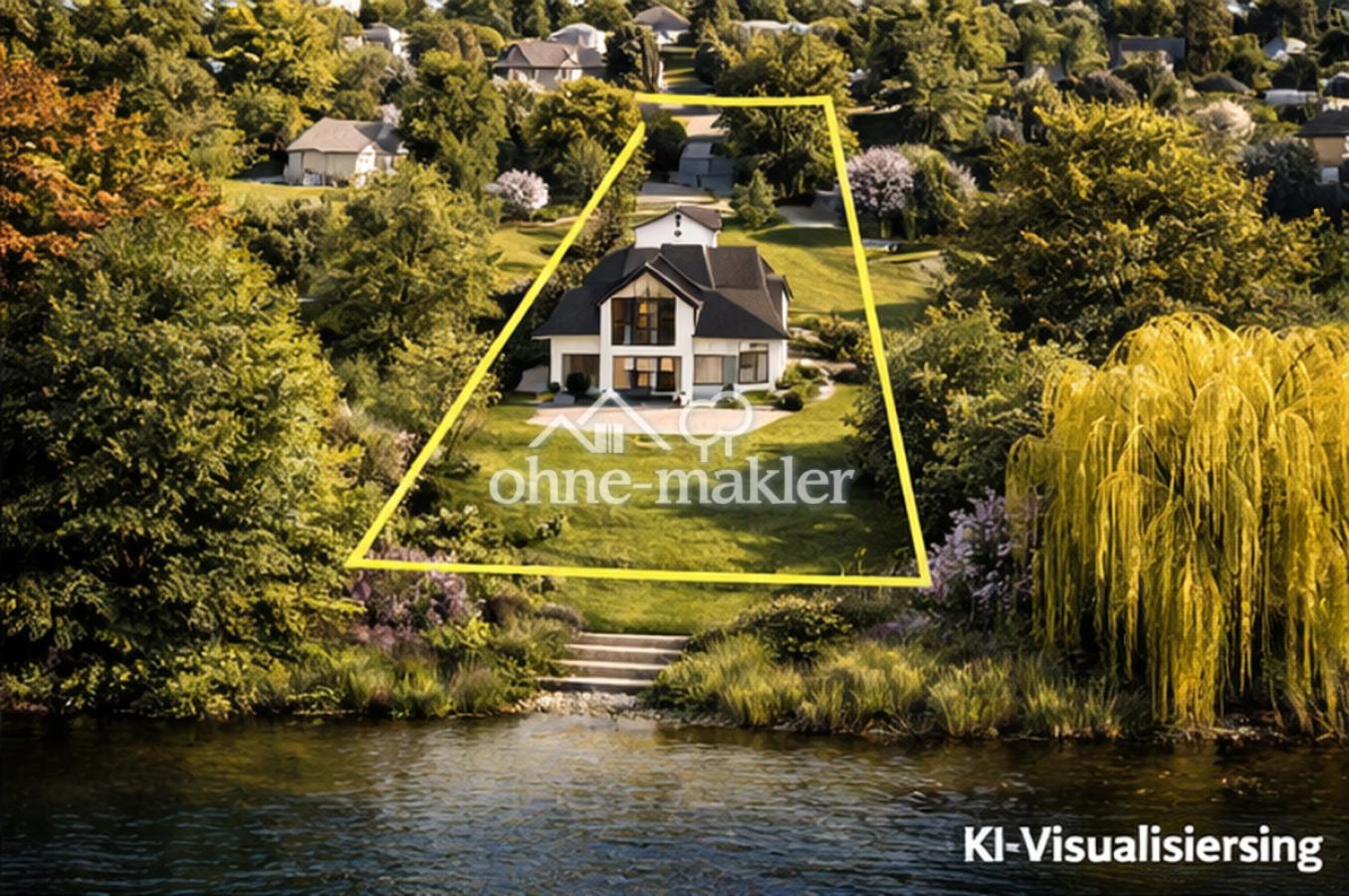 KI-Visualisierung Bebauung See