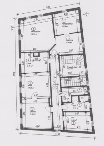 Grundriss Skizze 1. OG