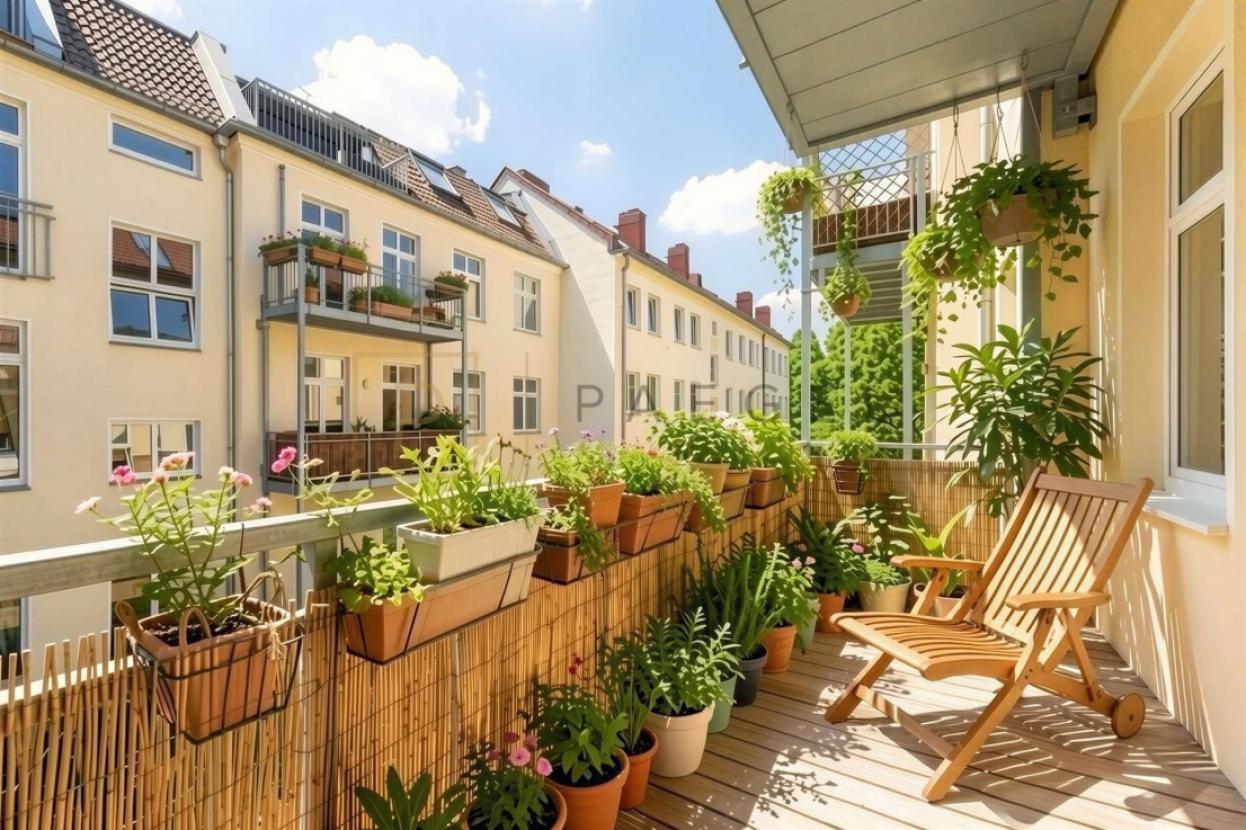 geräumiger Balkon , KI-gestützte Visualisierung