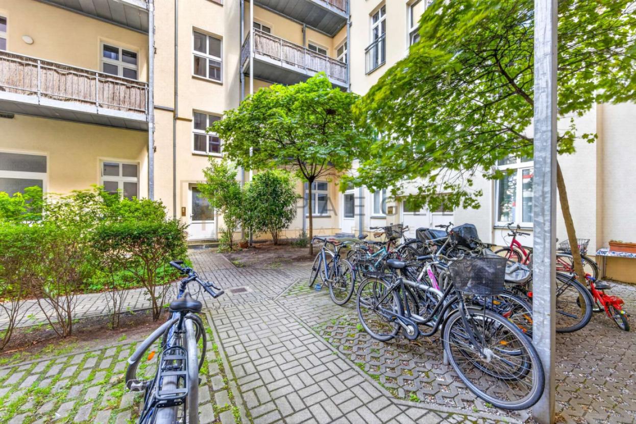 Fahrradständer im Innenhof