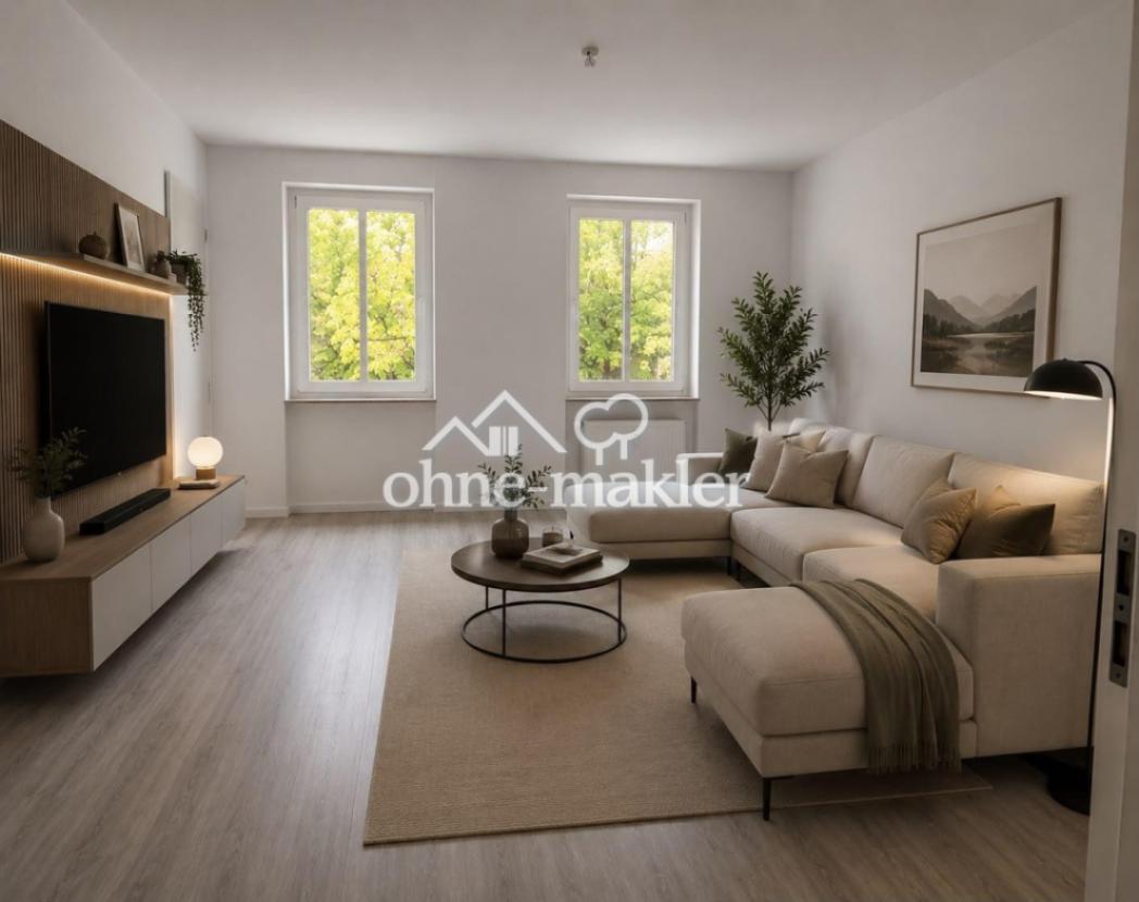 Wohnzimmer möbliert