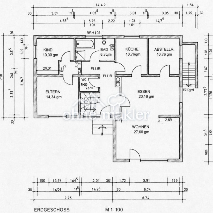 Grundriss EG Bungalow
