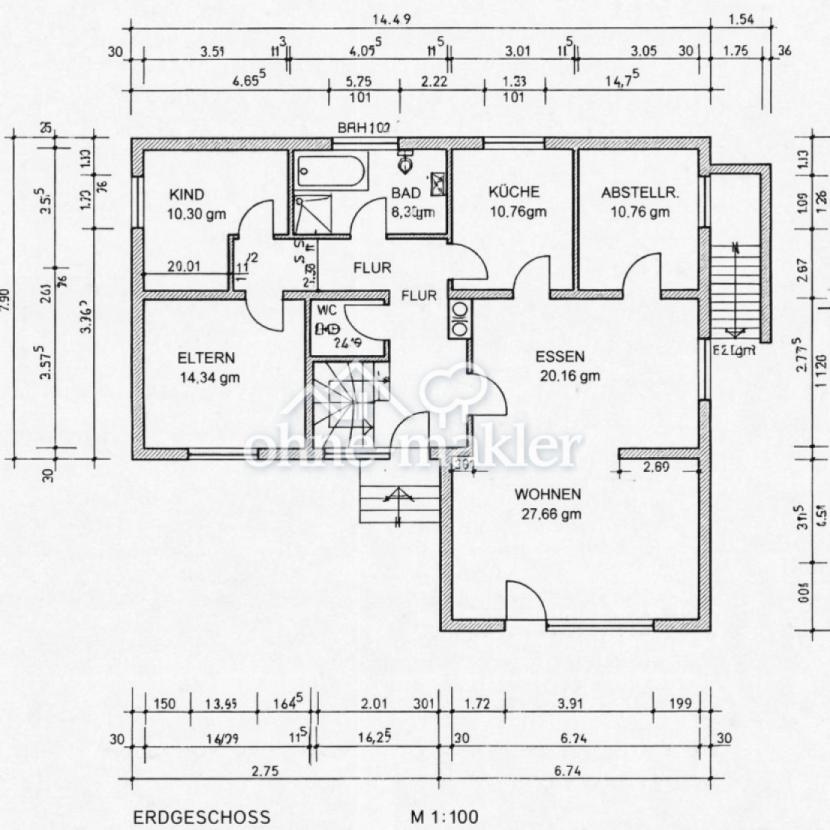 Grundriss EG Bungalow