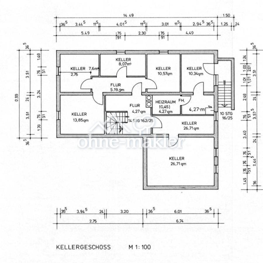 Grundriss UG Bungalow