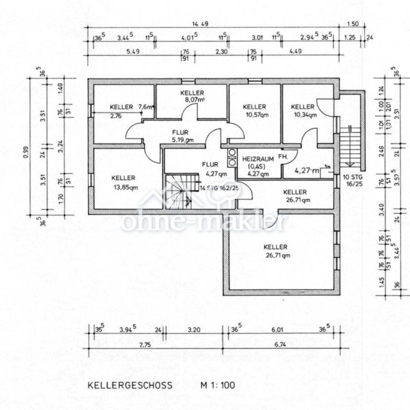 Grundriss UG Bungalow