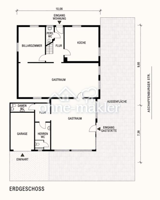 Grundriss 2-Parteienhaus EG