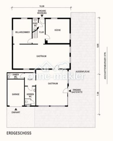 Grundriss 2-Parteienhaus EG