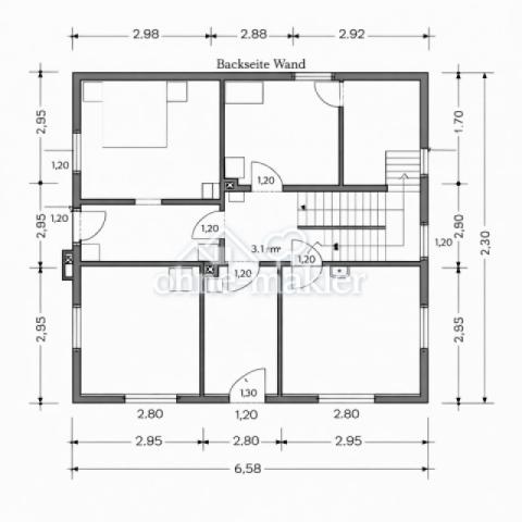 Grundriss 2-Parteienhaus OG