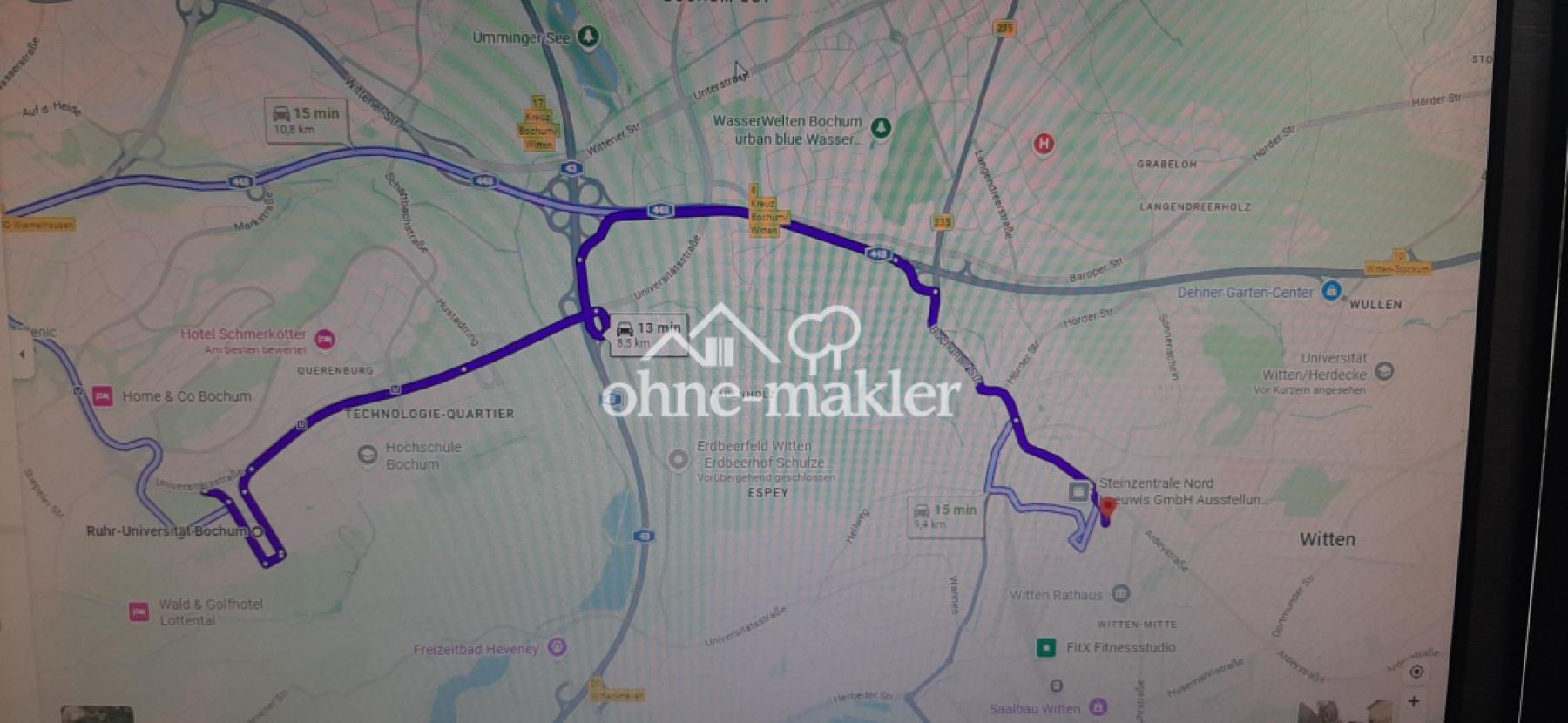 Uni Bochum ( 13 min/Auto)