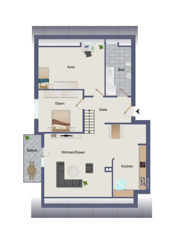 Grundriss Etage unten