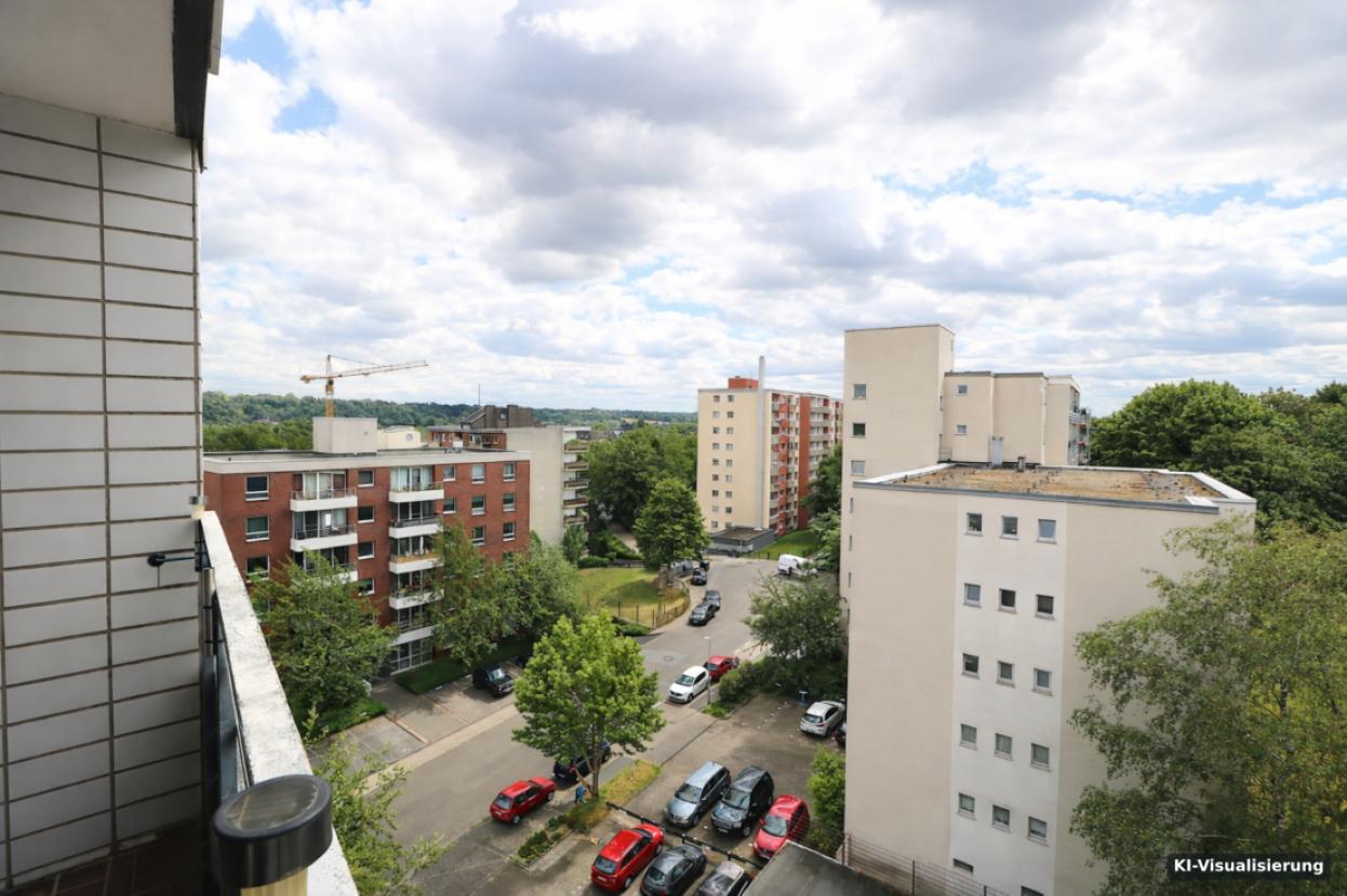 KI-Visualisierung – Blick vom Balkon
