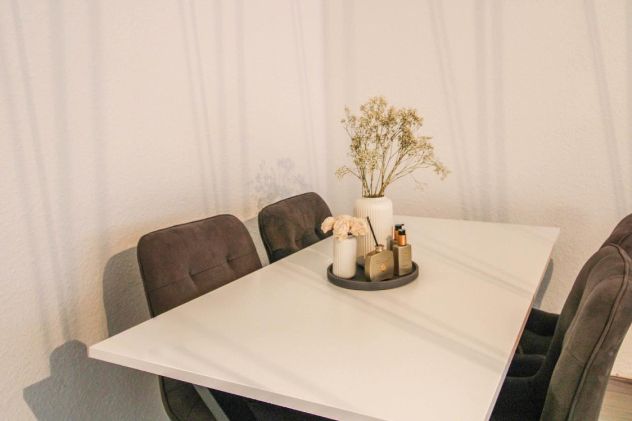 Essbereich im Wohnzimmer