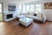 Wohnzimmer Sofa und Kamin