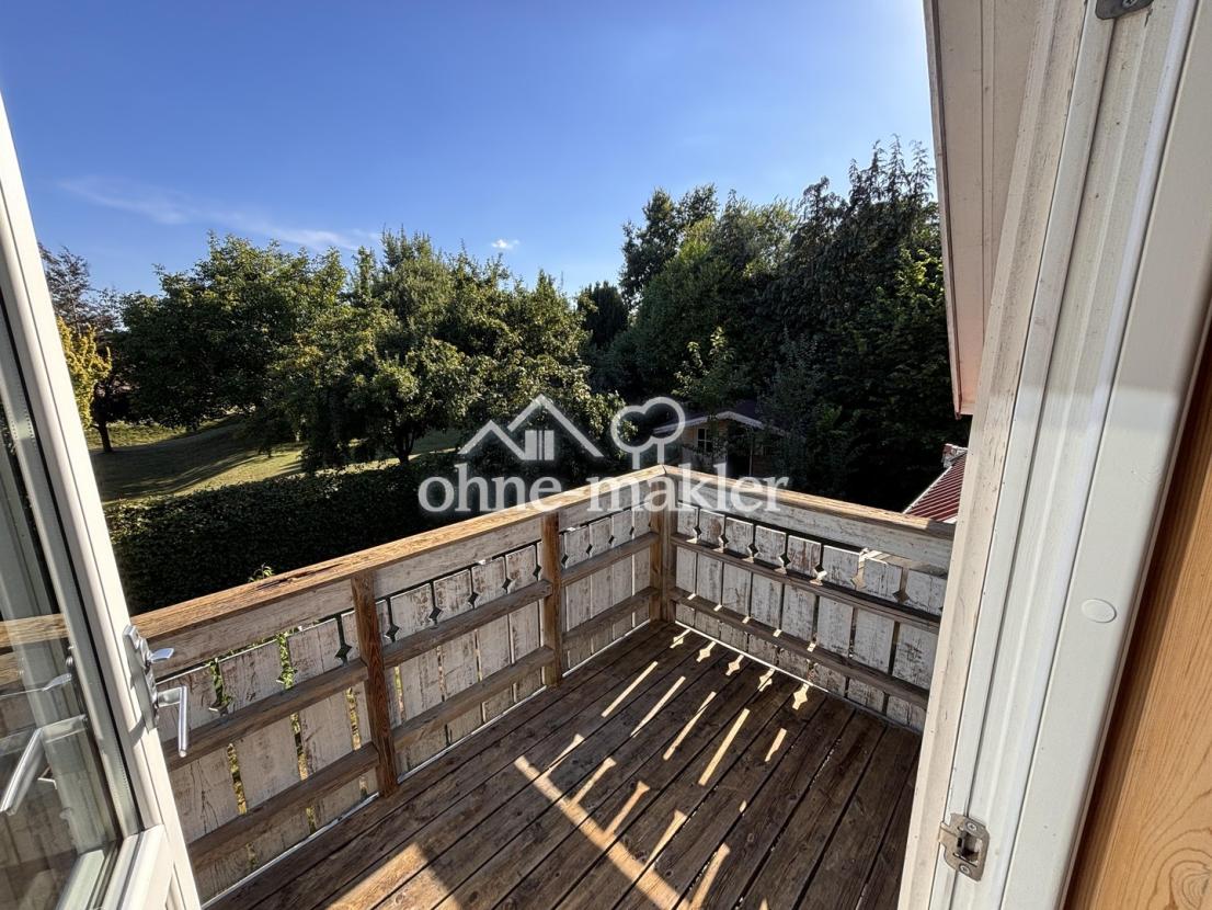 Balkon mit Blick im Garten