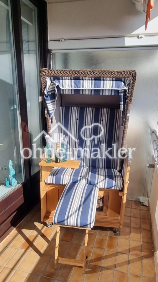 Balkon mit Strandkorb