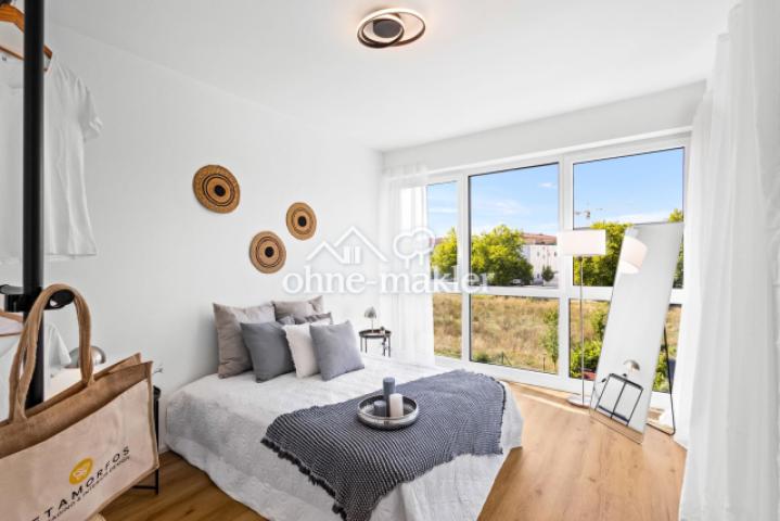 Schlafzimmer mit Ausblick