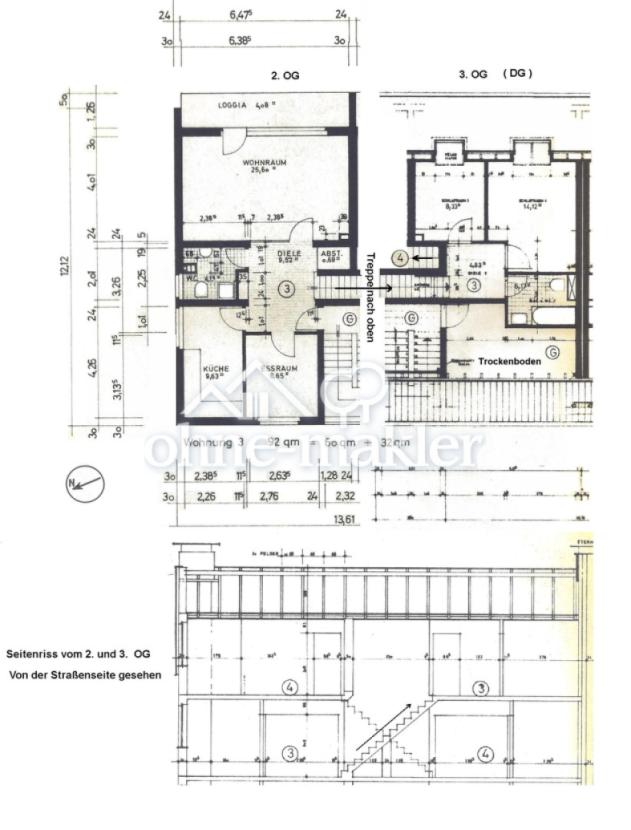 Grundriss auf zwei Ebenen