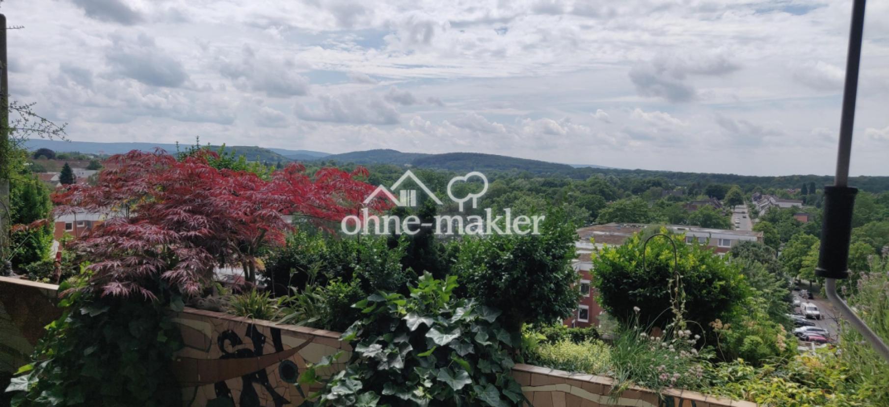 Blick Balkon zum Benther Berg