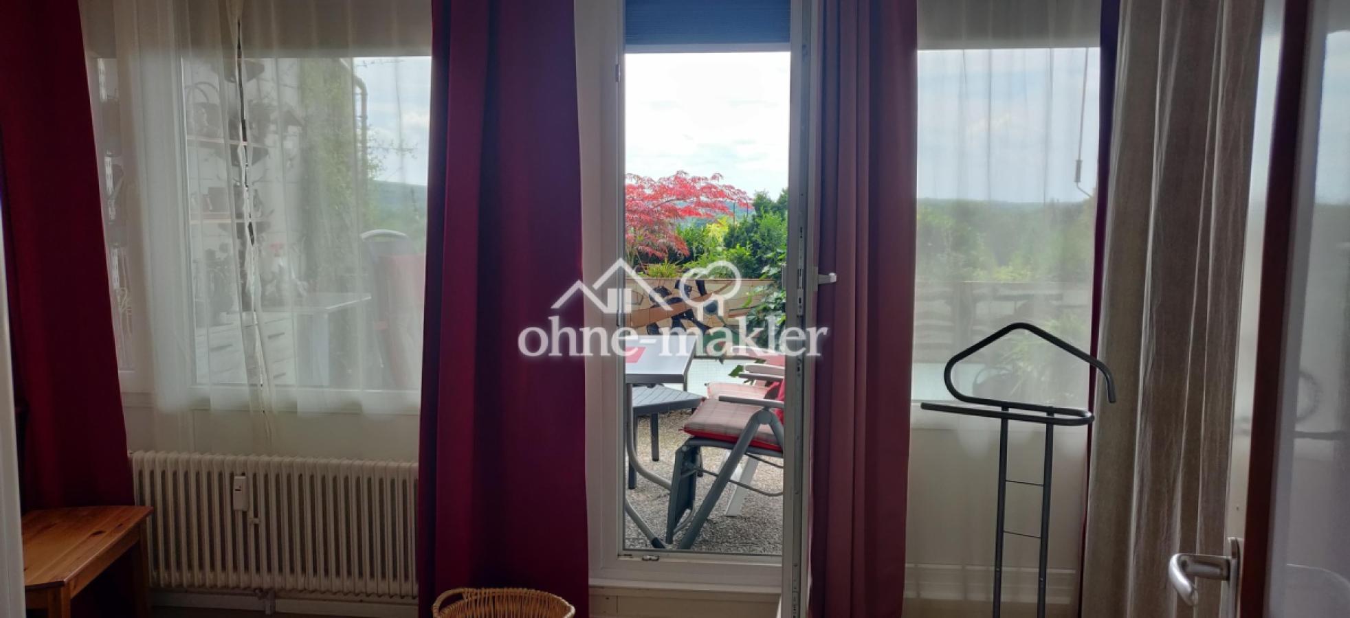 Blick Schlafzimmer Terrasse