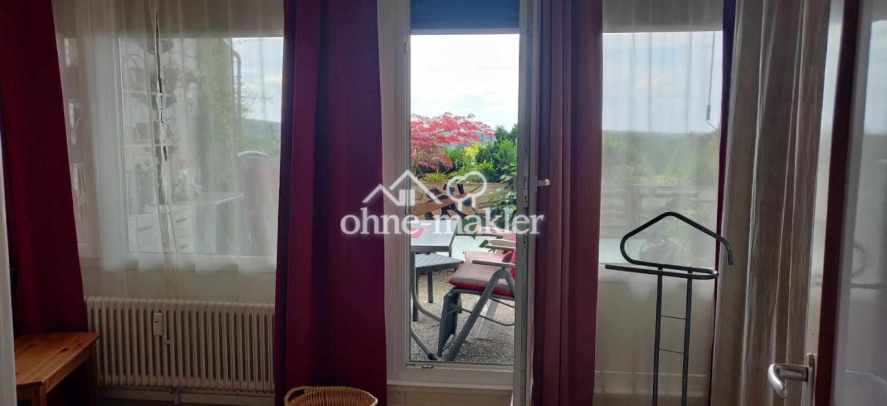 Blick Schlafzimmer Terrasse